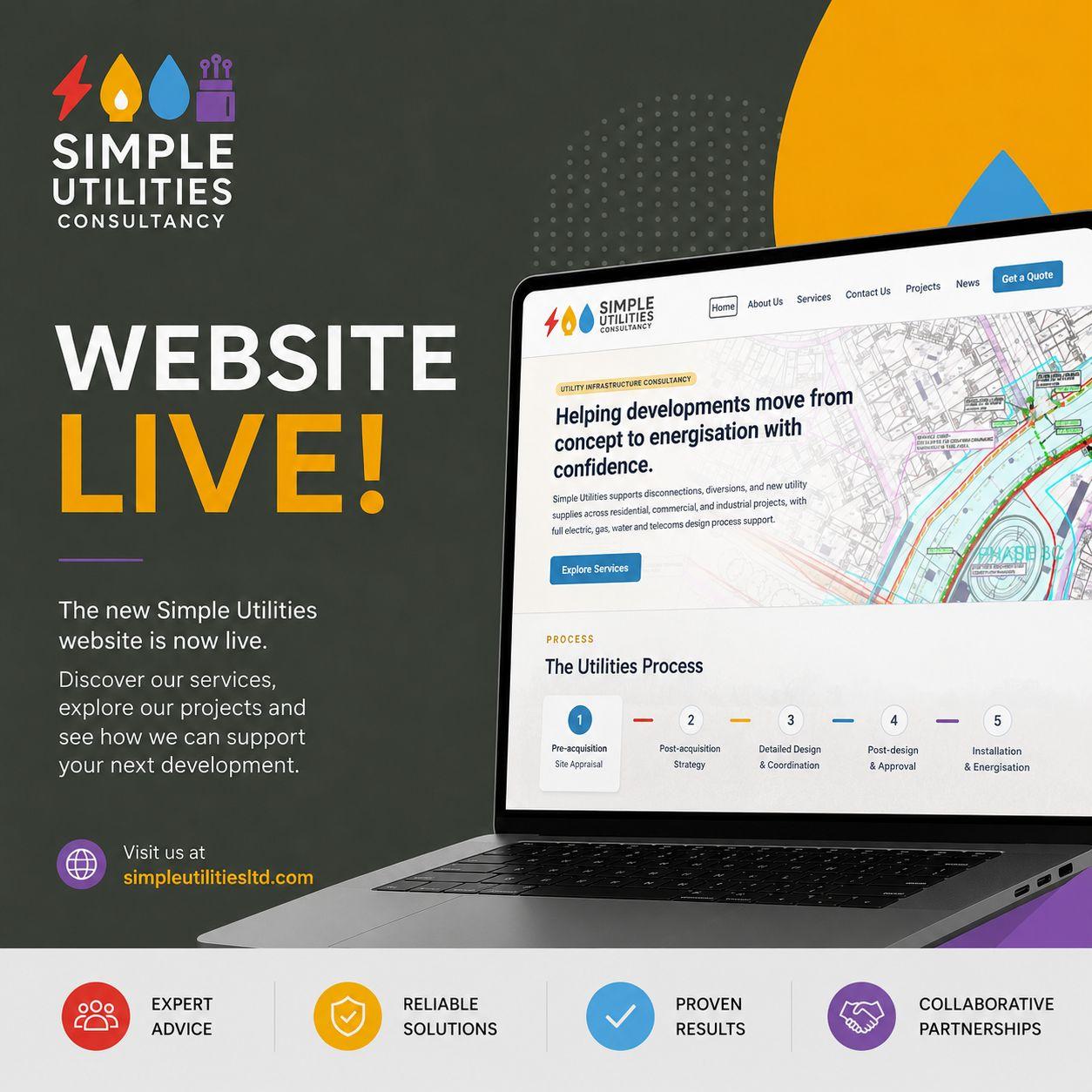 Simple Utilities website launch announcement